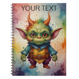 Caderno Espiral Goblin bonito e engraçado