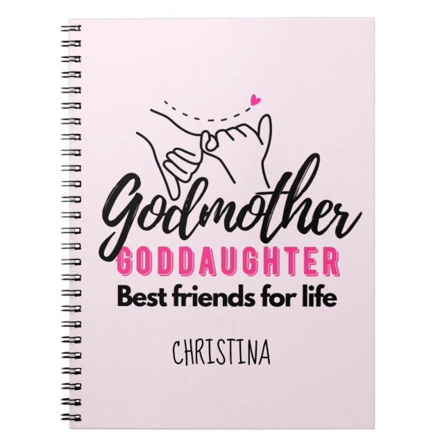 Caderno Espiral Godchild Gift - A Madrinha dos Melhores Amigos da  (Frente)