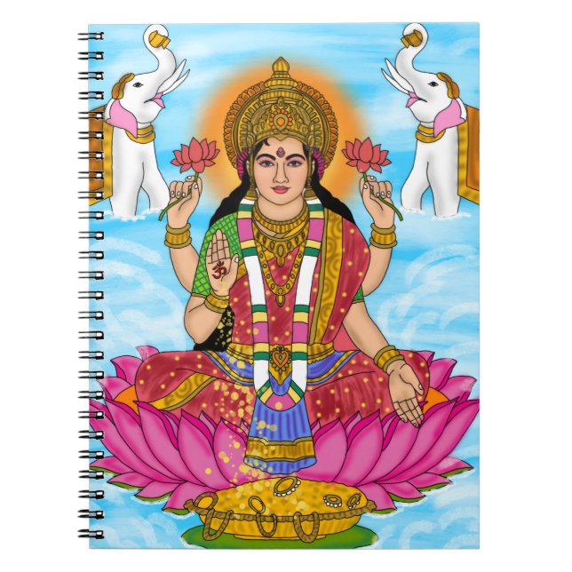 Caderno Espiral Goddess Lakshmi Notebook (Frente)