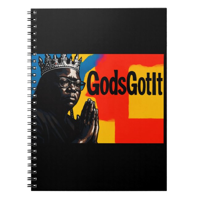 Caderno Espiral Gods Got It Notebook Journal (Frente)