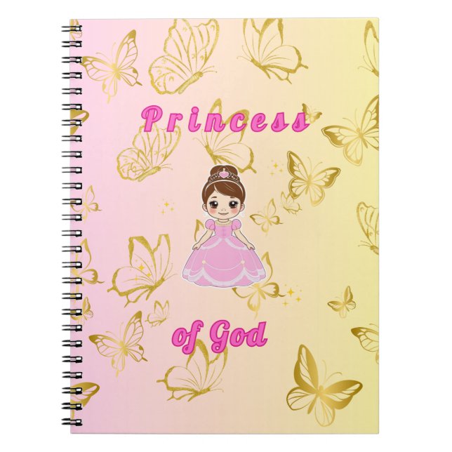 Caderno Espiral God's princess edition girls (Frente)