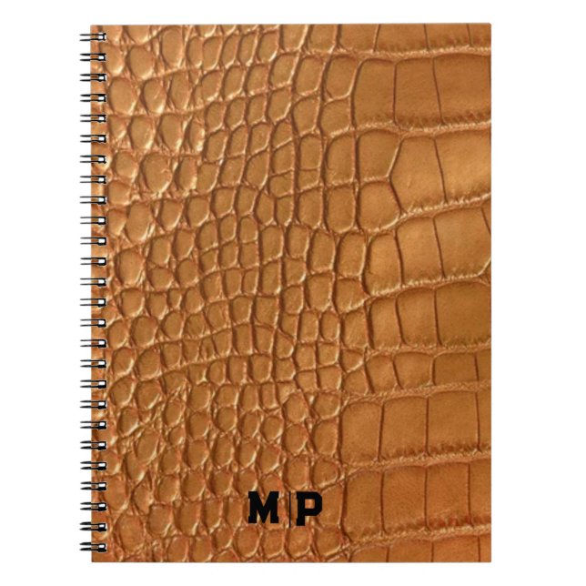 Caderno Espiral Gold leather texture luxury meeting planner (Frente)