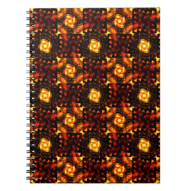 Caderno Espiral Gold Modern Boho Elegant Abstract Art Pattern #506 (Frente)