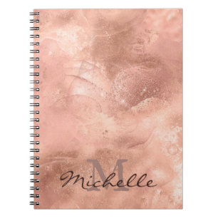 Caderno Espiral Gold Rose  Metallic Texture - Elegant