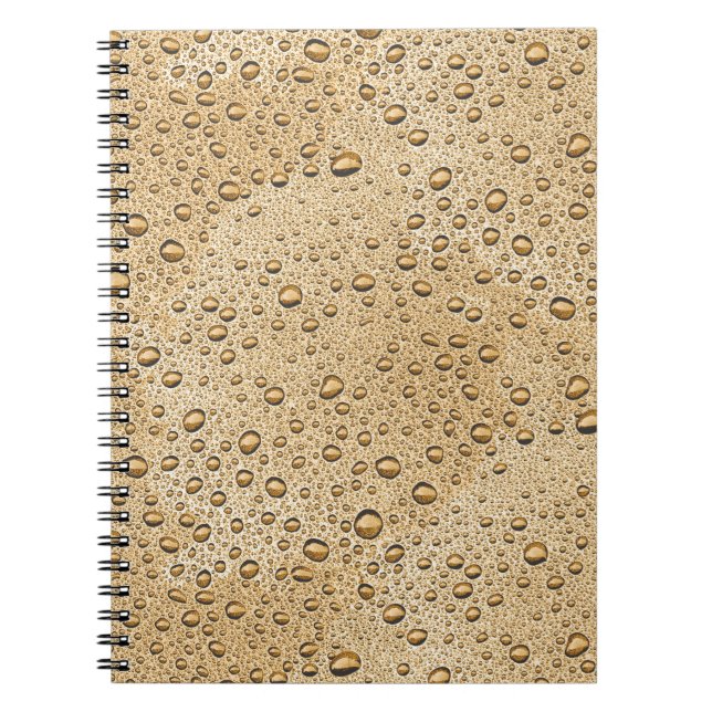 Caderno Espiral Gold water droplets (Frente)