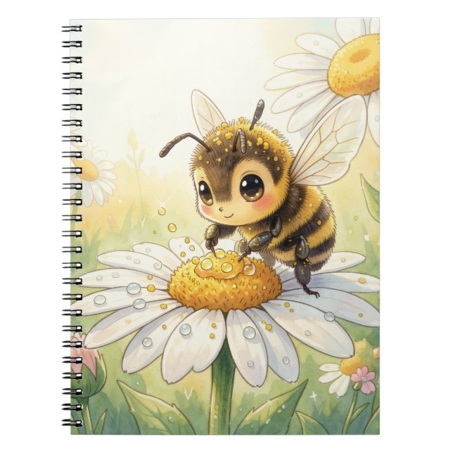 Caderno Espiral Golden Bumblebee in Bloom Dance (Frente)