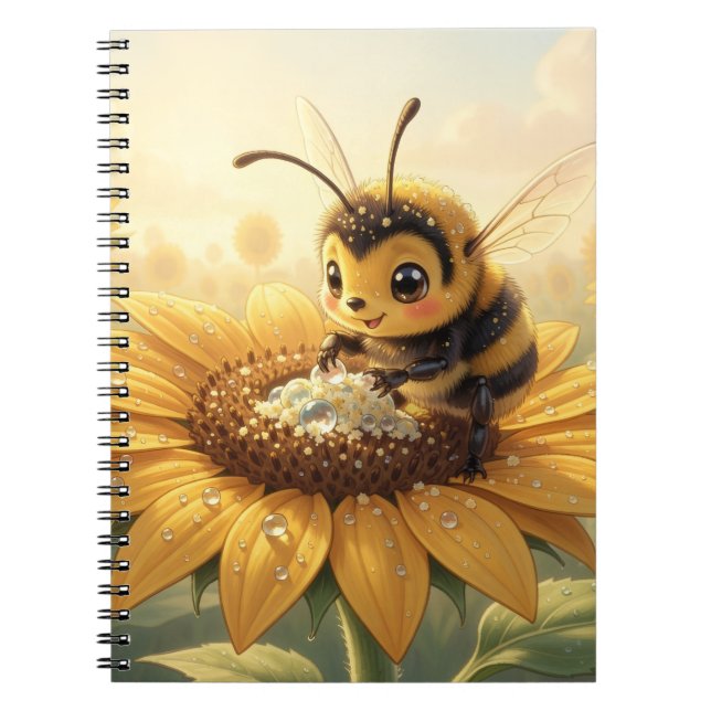 Caderno Espiral Golden Bumblebee in Bloom Dance.9 (Frente)