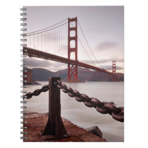 Caderno Espiral Golden gate bridge contra montanhas