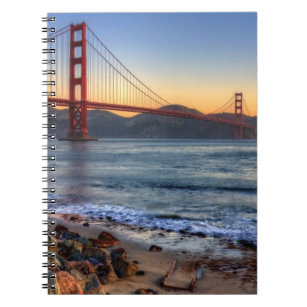 Caderno Espiral Golden gate bridge da fuga de San Francisco Bay