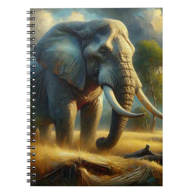 Caderno Espiral Golden Majesty Elephant Notebook (Frente)