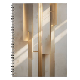 Caderno Espiral Golden Meridian – Minimalist Gold Architectural Lu