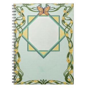 Caderno Espiral Golden Mimosa Art Nouveau