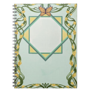 Caderno Espiral Golden Mimosa Art Nouveau