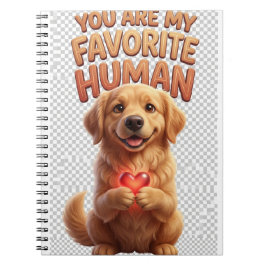 Caderno Espiral Golden Retriever Heart Notebook