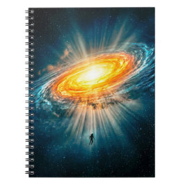 Caderno Espiral Golden Spiral Galaxy Astronaut Sci-Fi Space