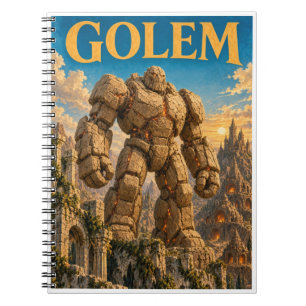 Caderno Espiral Golem, Monstro de Fantasia Gótica