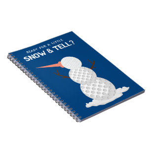 Caderno Espiral Golf ball Snowman