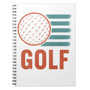 Caderno Espiral Golf Grunge Retro
