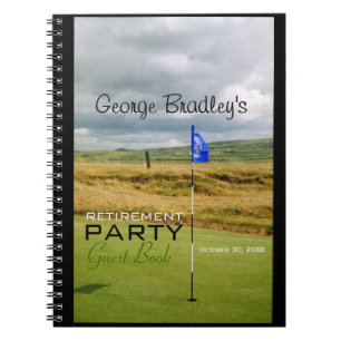 Caderno Espiral Golfe 1 livro de hóspedes personalizado do partid