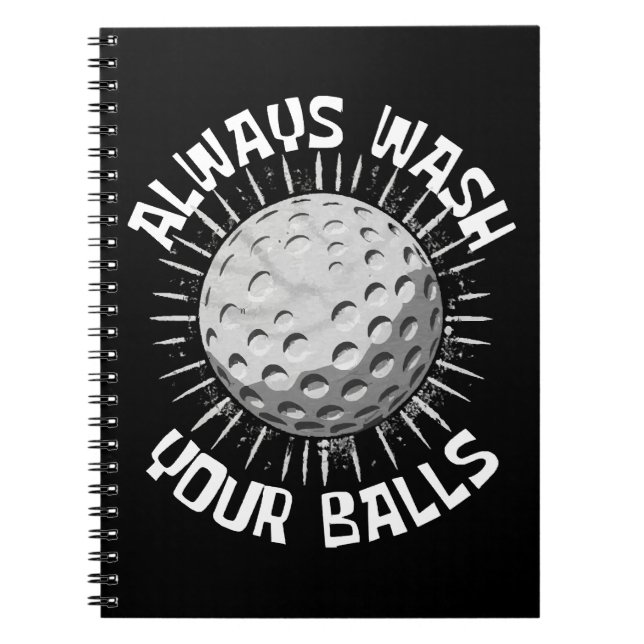 Caderno Espiral Golfe engraçado (Frente)