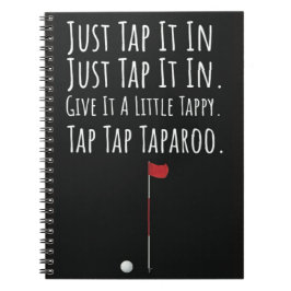 Caderno Espiral Golfe Engraçado Oferece Notebook de Piada Humor de