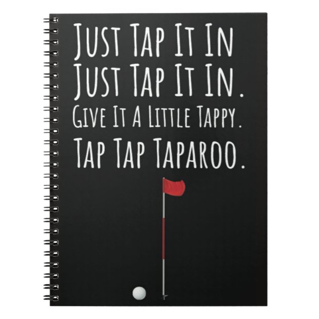 Caderno Espiral Golfe Engraçado Oferece Notebook de Piada Humor de (Frente)