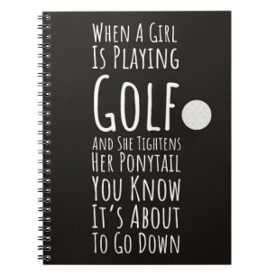 Caderno Espiral Golfe Oferece Presentes Para Meninas Jogadoras De