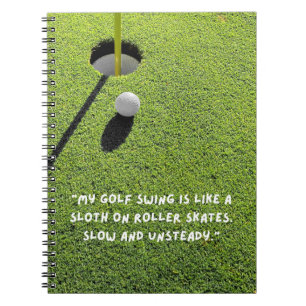 Caderno Espiral Golfe tem um ditado engraçado para o golfe