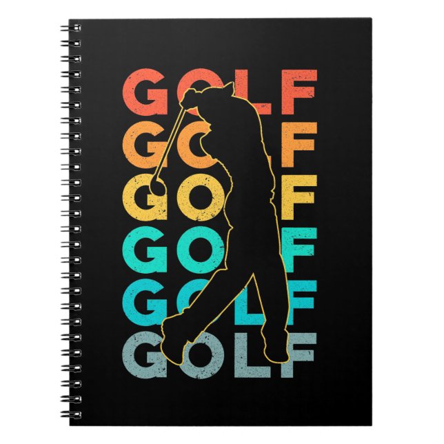 Caderno Espiral Golfer Retro (Frente)