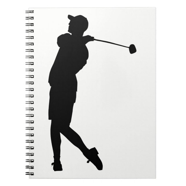 Caderno Espiral Golfer Silhouette (Frente)
