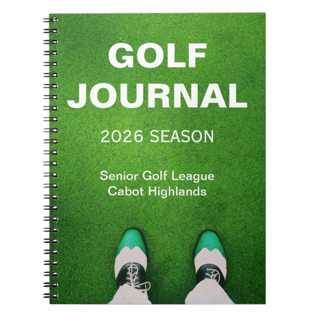 Caderno Espiral Golfer's Customized Personal Golf Journal (Frente)