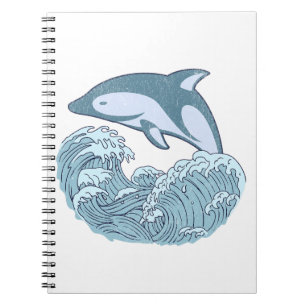 Caderno Espiral Golfinho azul-bonito
