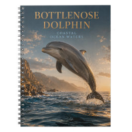 Caderno Espiral Golfinho Nariz-de-Garrafa Oceano Costeiro ANIMAIS