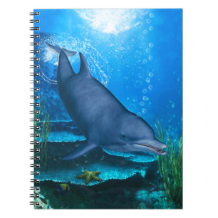 Caderno Espiral Golfinho submarino