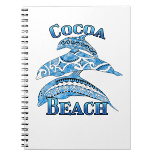 Caderno Espiral Golfinhos Tribais na Flórida de Ccoa Beach
