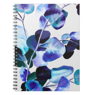 Caderno Espiral Goma Eucalyptus deixa aquarela