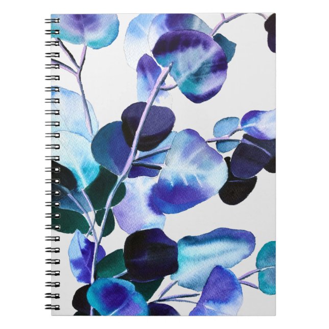 Caderno Espiral Goma Eucalyptus deixa aquarela (Frente)