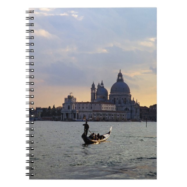 Caderno Espiral Gondola veneziana ao pôr do sol - Itália (Frente)