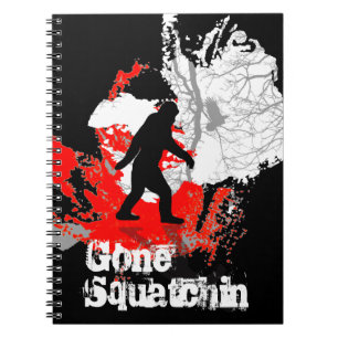 Caderno Espiral Gone Squatchin, pé-preto
