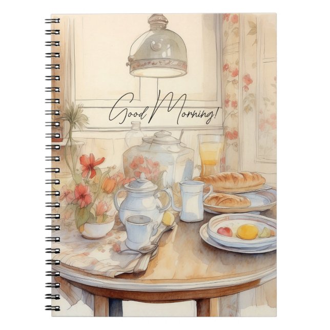 Caderno Espiral Good morning (Frente)