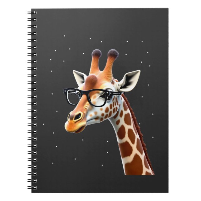 Caderno Espiral Good Time Hipster Giraffe T-Shirt Men's Women's Ch (Frente)