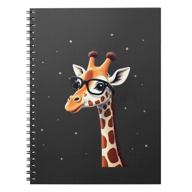 Caderno Espiral Good Time Hipster Giraffe T-Shirt Men's Women's Ch (Frente)