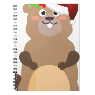 Caderno Espiral Gopher de Natal Santa Claus