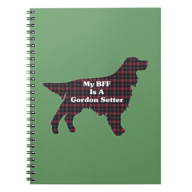 Caderno Espiral Gordon Setter BFF (Frente)