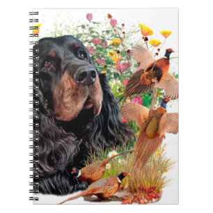 Caderno Espiral Gordon Setter, caçador de patos Tapeçaria Poster
