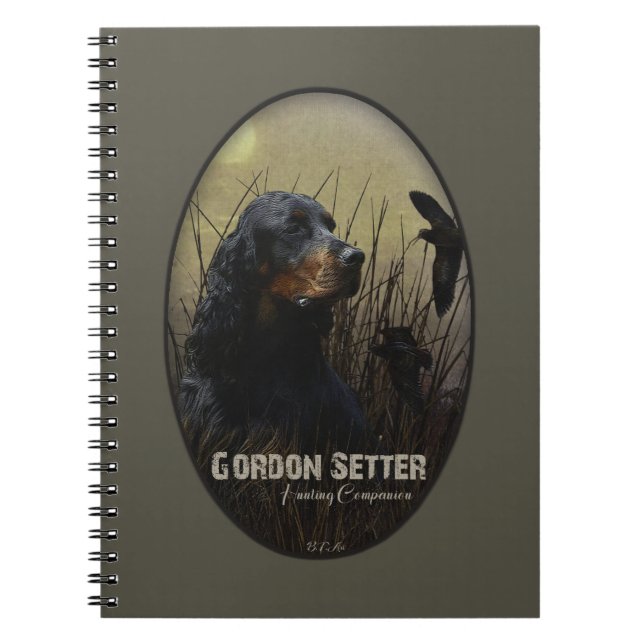 Caderno Espiral Gordon Setter, companheiro de caça (Frente)