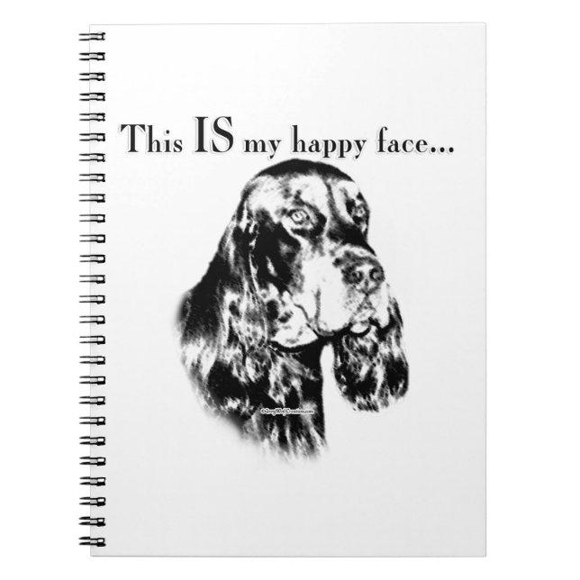 Caderno Espiral Gordon Setter Happy Face (Frente)