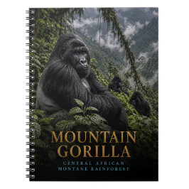 Caderno Espiral Gorila da Montanha Floresta Tropical ANIMAIS