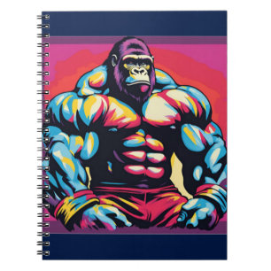 Caderno Espiral Gorilla Bodybuilder Lifter Pop