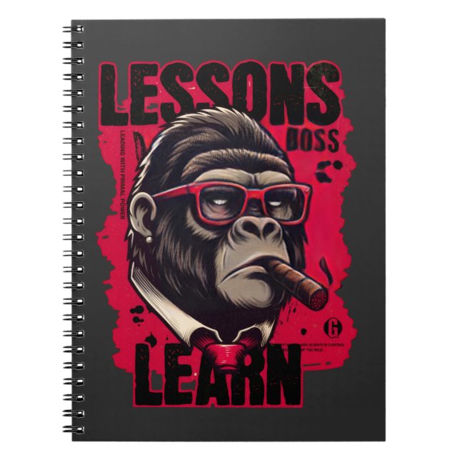 Caderno Espiral Gorilla Boss Lessons Learn Spiral Notebook  (Frente)